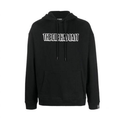 raf simons black hoodie with print logo