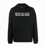 Raf Simons Black Text Print Hoodie