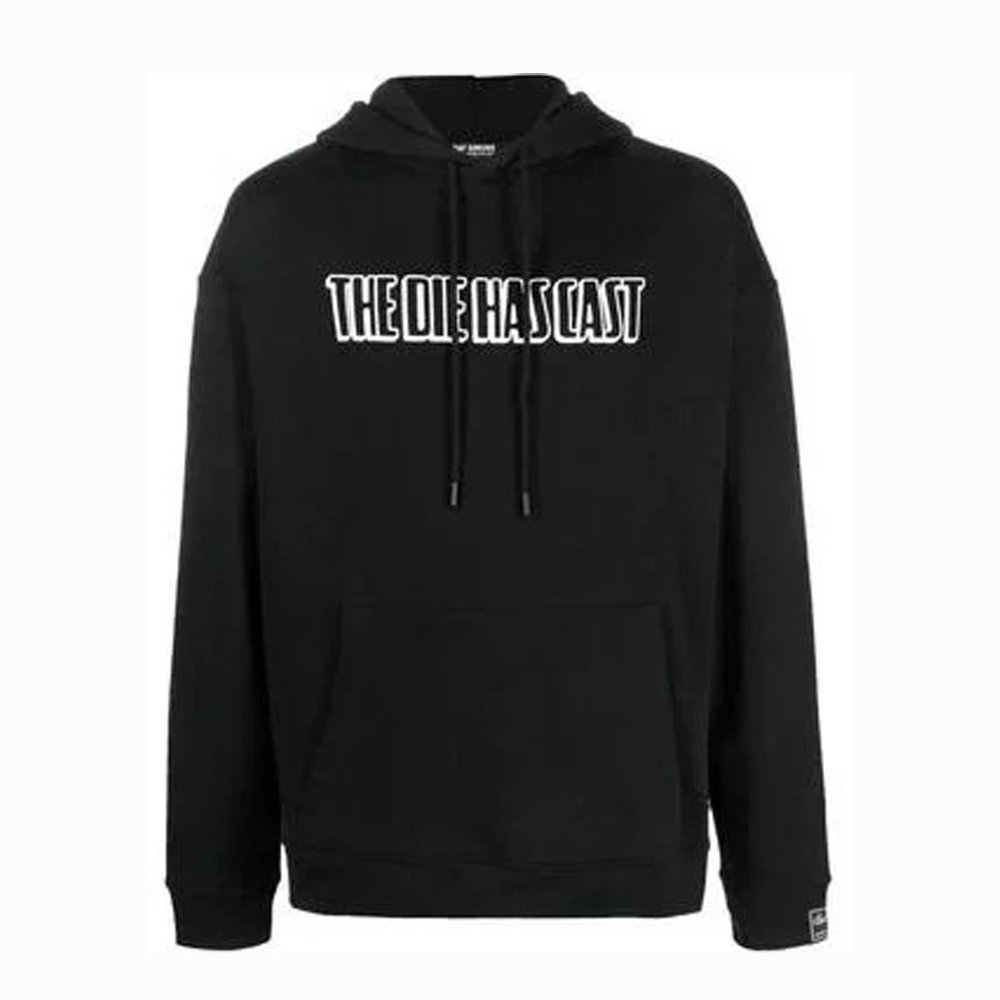 Raf Simons Black Text Print Hoodie Raf Simons Black Text Print Hoodie