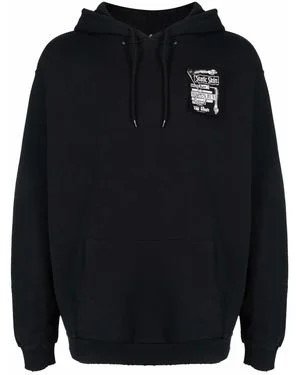 Raf simons black Patch Detail Hoodie
