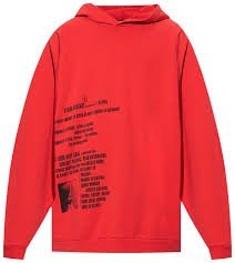 “Urban Script Red Hoodie”