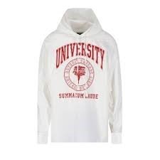“University Classic White Hoodie”