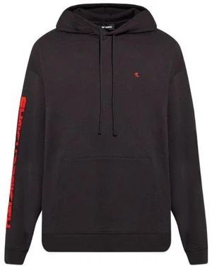 raf simons ogo Embroidered Drawstring Hoodie