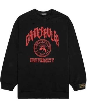 raf-simons black Crew neck hoodie