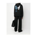 raf simons black hoodie with print logo - Image 2